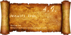 Antalfi Irén névjegykártya